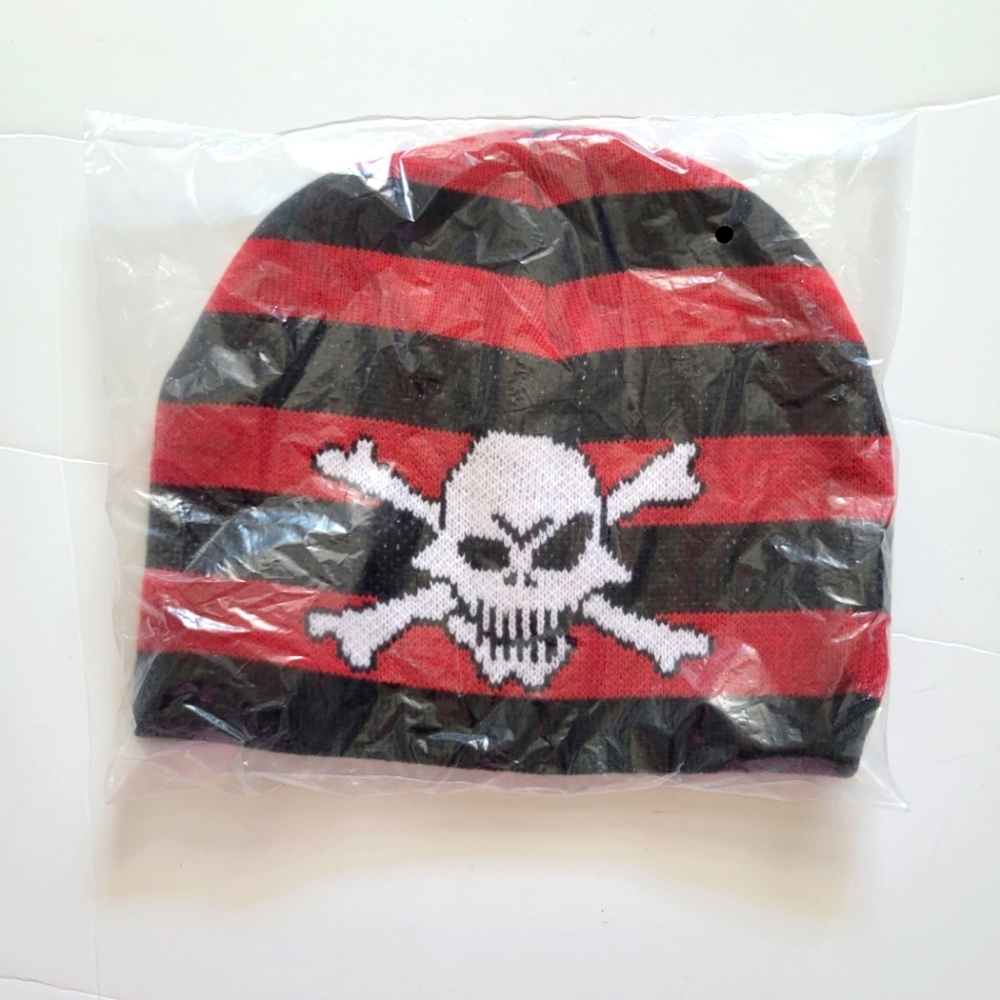 Striped Skull Beanie